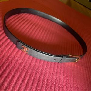 chanel leather belt
